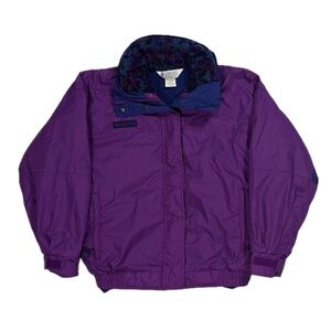 Vintage 90s Columbia Bugaboo purple blue removable fleece ski jacket women small